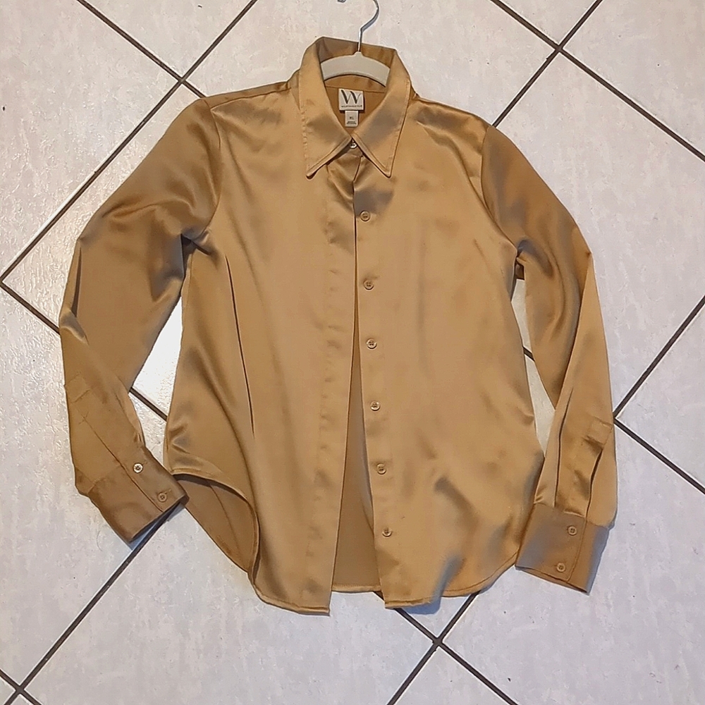 Metallic Sating Long Sleeve